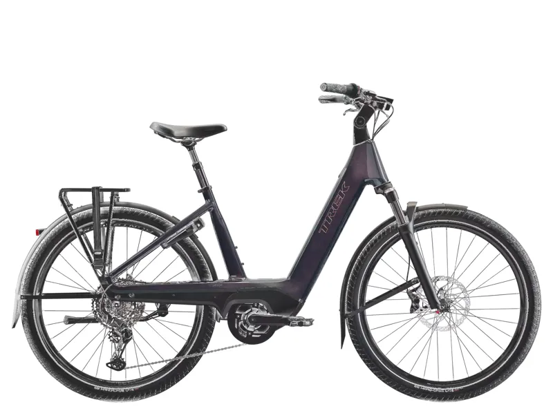 Trek Charter+ 5 R10 Lowstep 800wh 2026 Electric Hybrid Bike - Covellite Blue