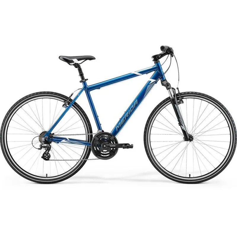 Merida Crossway 10-V 2026 Hybrid Bike - Steel Blue/White