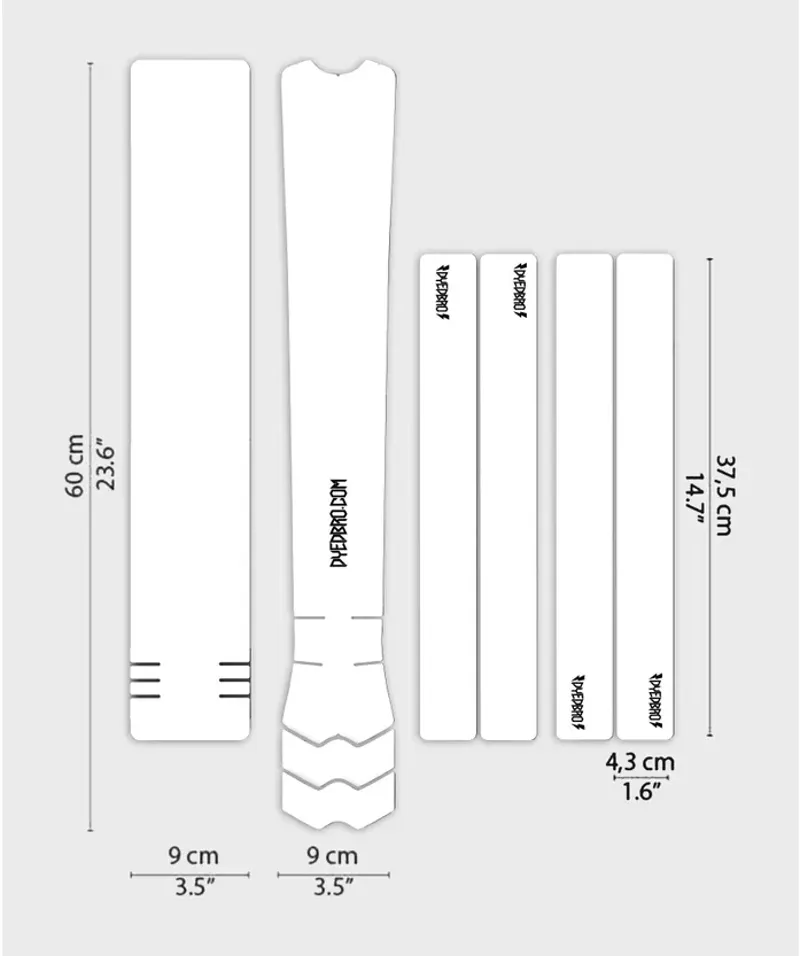 Dyedbro MTB Frame Protection - Gloss Clear/Black