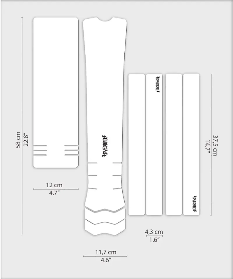 Dyedbro E-Bile Frame Protection - Gloss Clear/Black