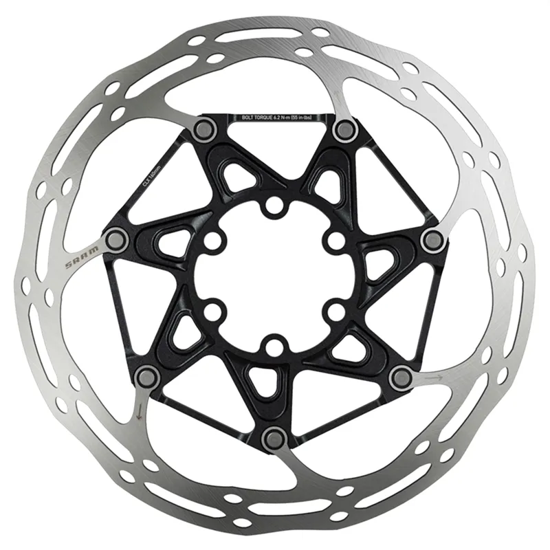 Sram Centerline 2 Piece Rounded 6-Bolt Disc Rotor - Black - 180mm