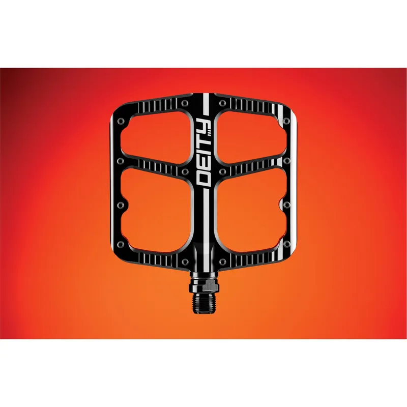 Deity Flat Trak MTB Flat Pedals: - Black-2