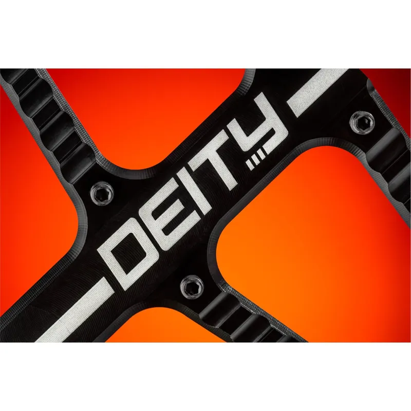 Deity Flat Trak MTB Flat Pedals: - Black-4