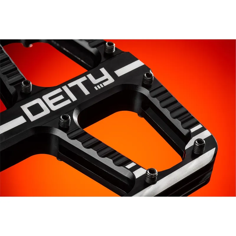 Deity Flat Trak MTB Flat Pedals: - Black-5