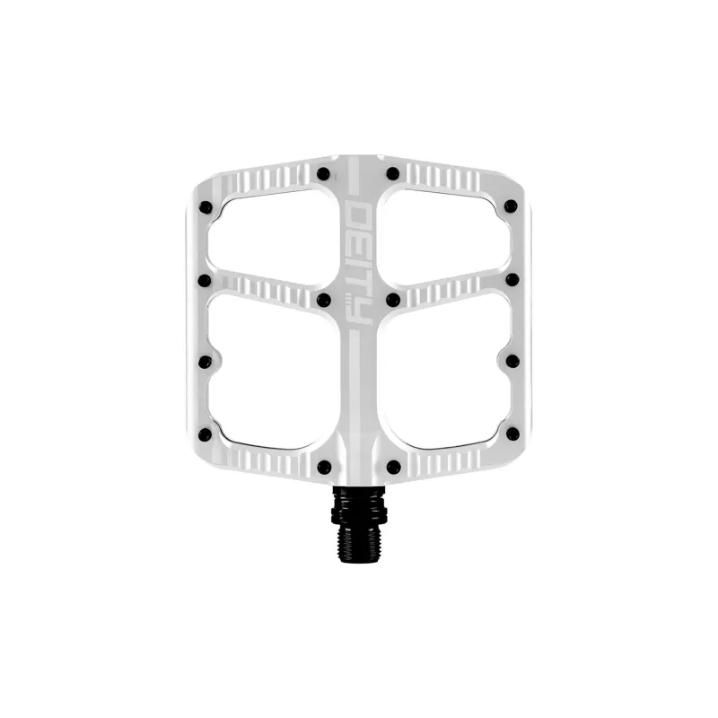 Deity Flat Trak MTB Flat Pedals: - Silver
