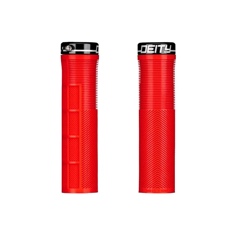 Deity Knuckleduster MTB Handlebar Grips - Red