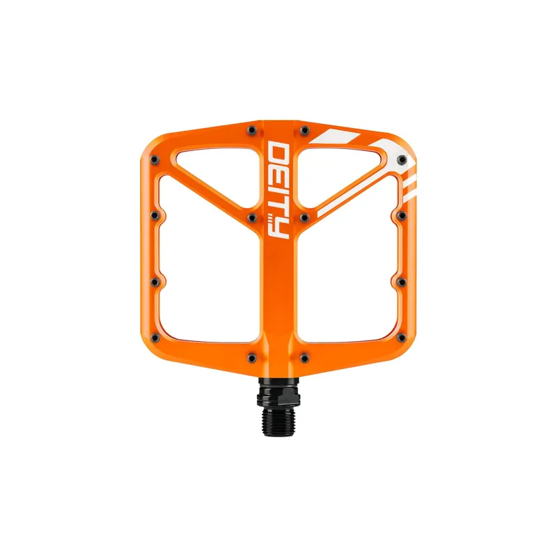 Deity Supervillain Flat MTB Pedals - Orange