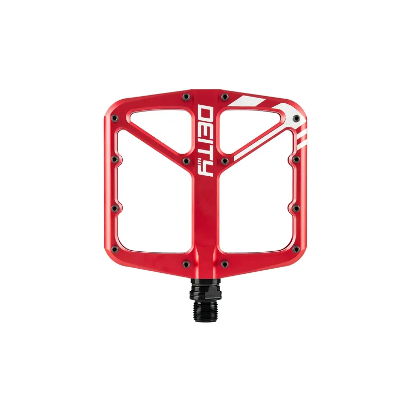 Deity Supervillain Flat MTB Pedals - Red
