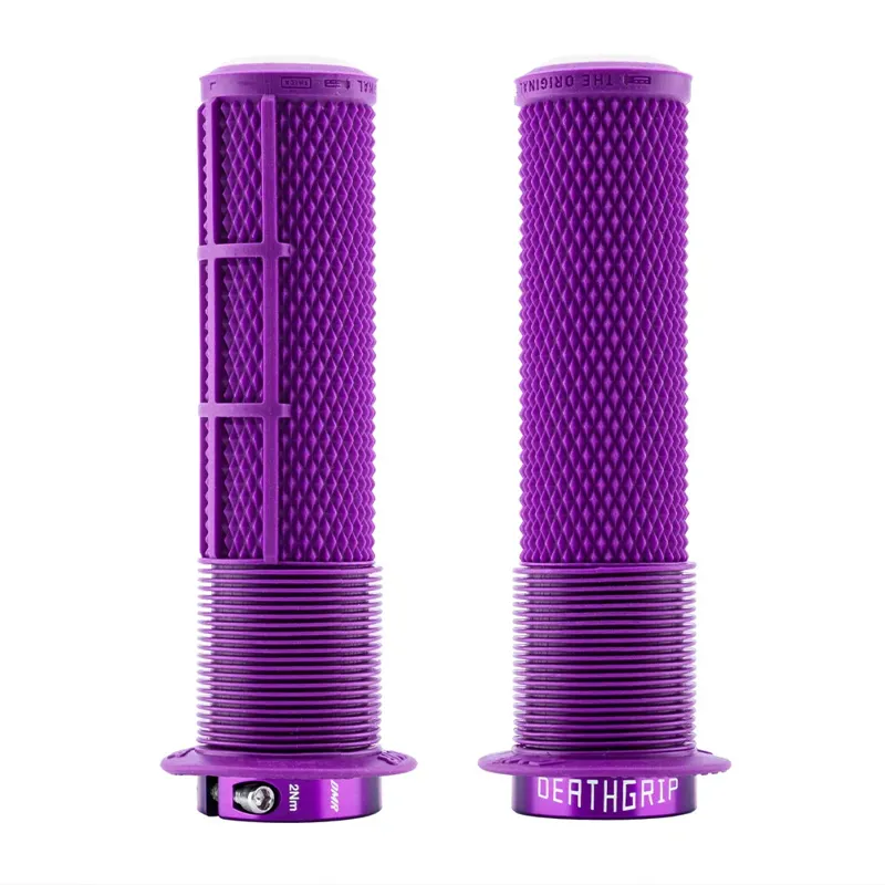DMR DeathGrip 2 Flanged MTB Grips - Thin - Full Purple