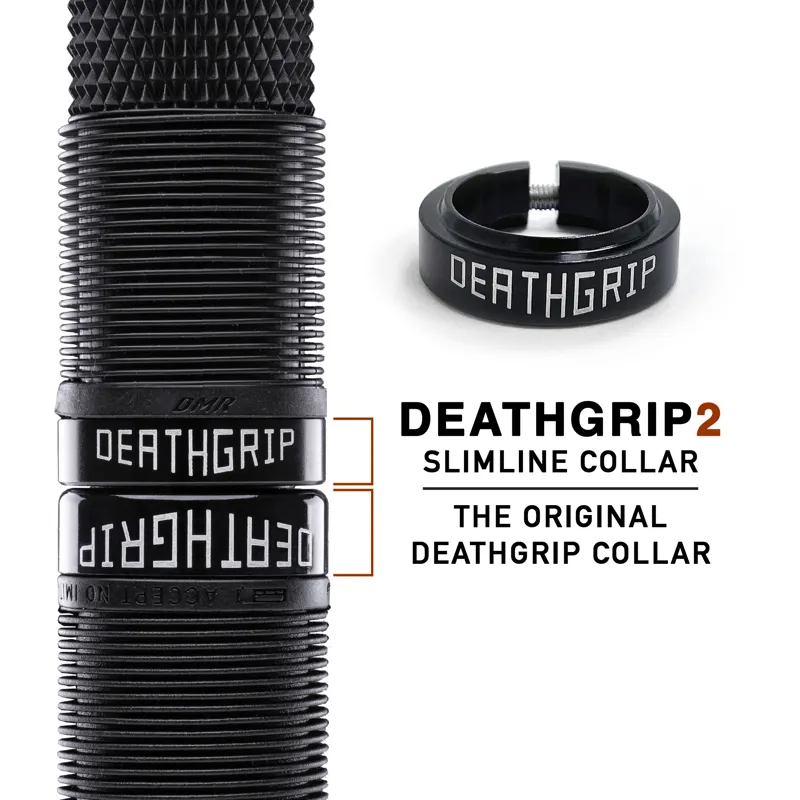 DMR DeathGrip 2 Flanged MTB Grips - Thin - Black-3