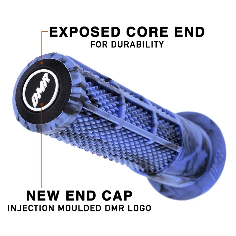 DMR DeathGrip 2 Flanged MTB Grips - Thick - Blue Marble-6