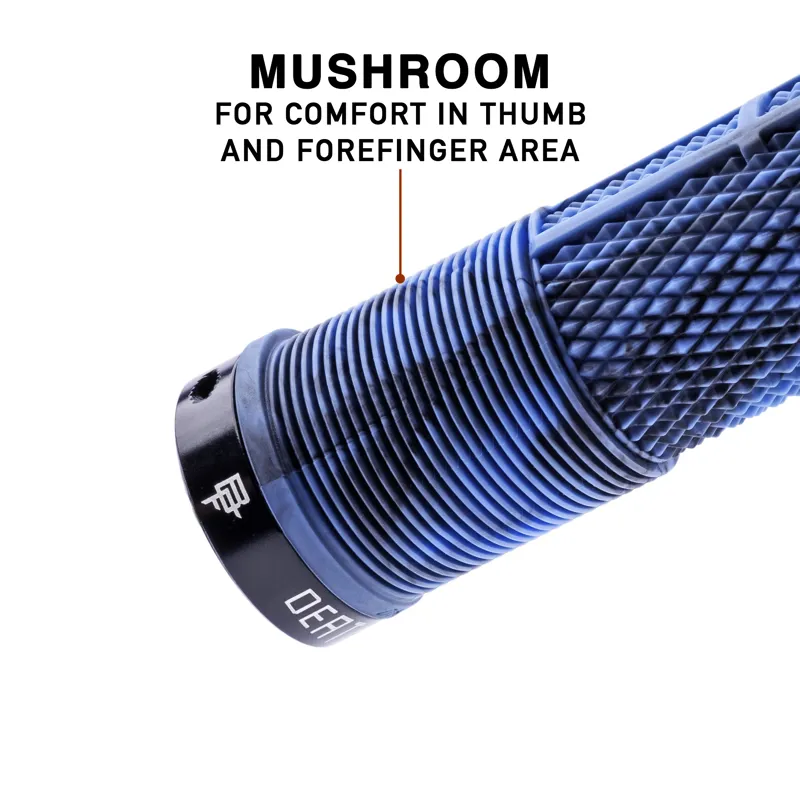 DMR DeathGrip 2 Non Flange MTB Grips - Thin - Blue Marble-4
