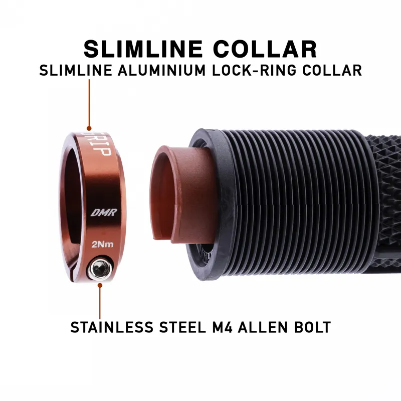 DMR DeathGrip 2 Race Non Flange MTB Grips - Thick - Black-3