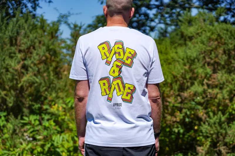Uprise Rise And Ride Unisex Short Sleeve Tee - White-1