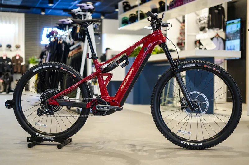 Merida eOne-Eighty 700 2025 Electric Full Suspension MTB - Heritage Red-1