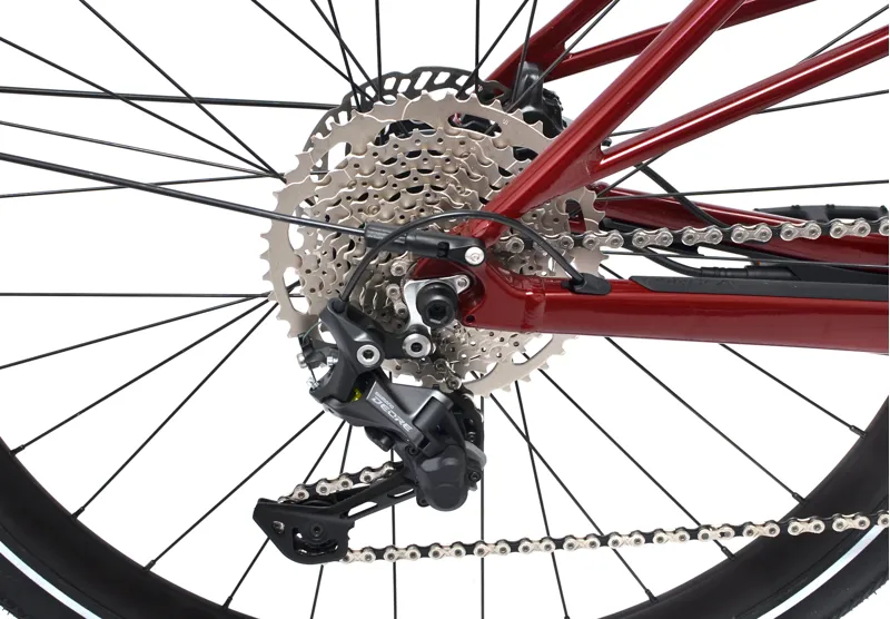 Ex Demo Orbea Vibe MID H30 Unisex Electric Hybrid Bike - Dark Red - Small-1