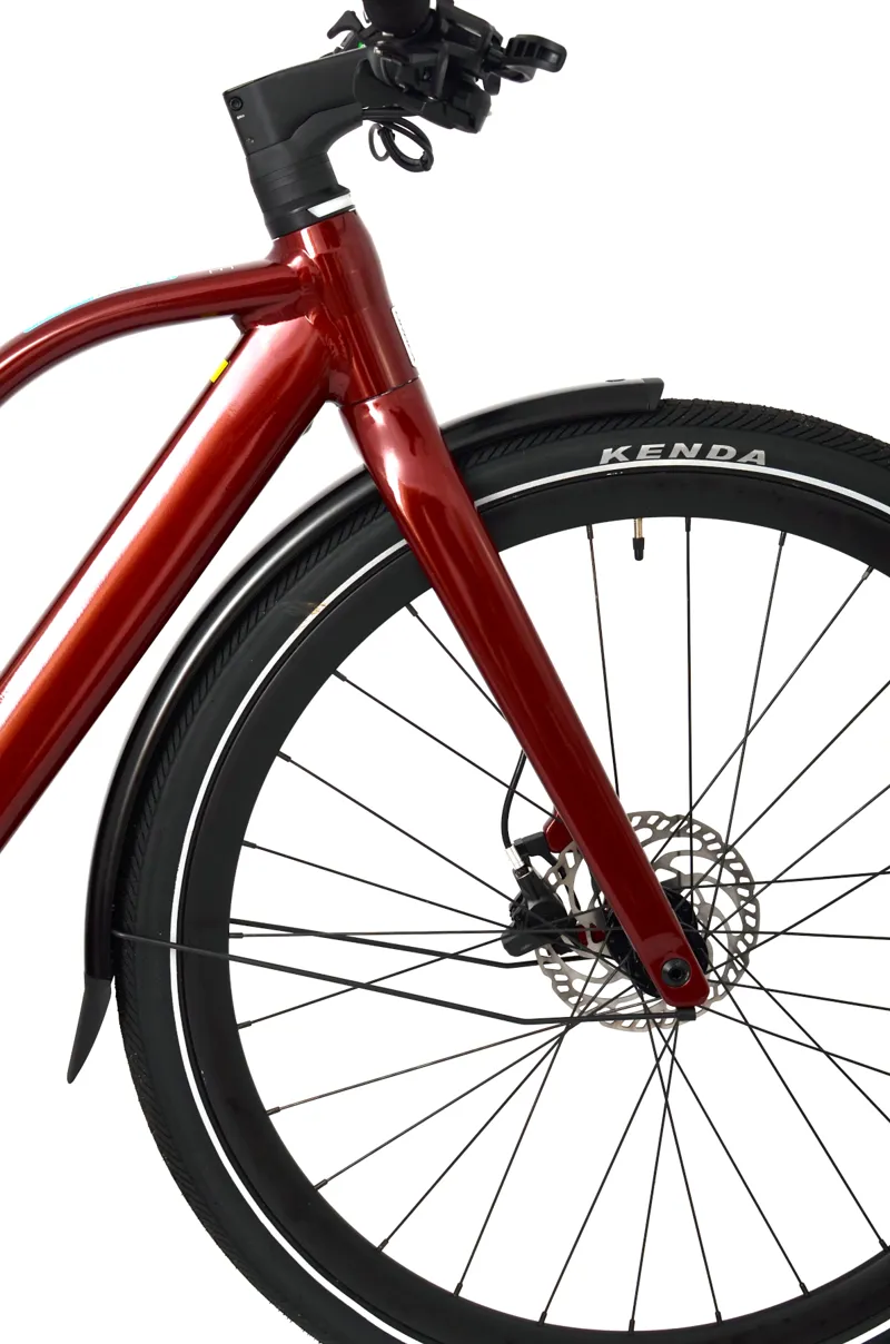 Ex Demo Orbea Vibe MID H30 Unisex Electric Hybrid Bike - Dark Red - Small-4