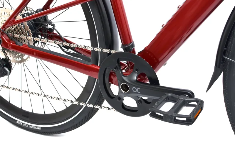 Ex Demo Orbea Vibe MID H30 Unisex Electric Hybrid Bike - Dark Red - Small-5