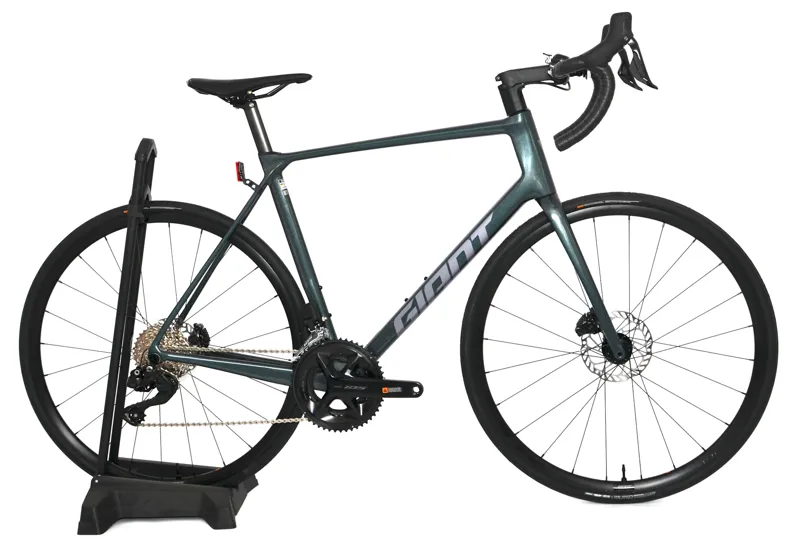 Ex Demo Giant TCR Advanced 1 2025 Carbon Road Bike - Large - Asphalt Green/Mercury