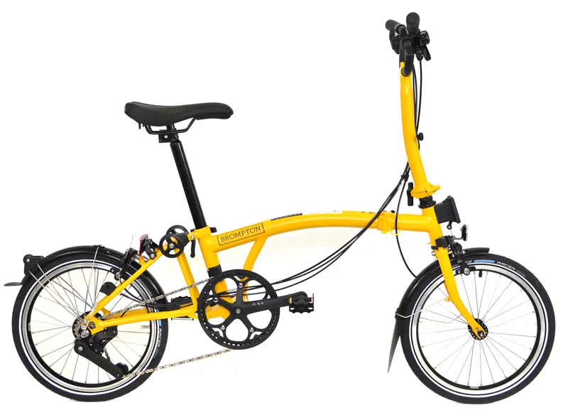 Ex Demo Brompton M12L C Line 12 Speed 2025 Folding Bike - Bumblebee Yellow