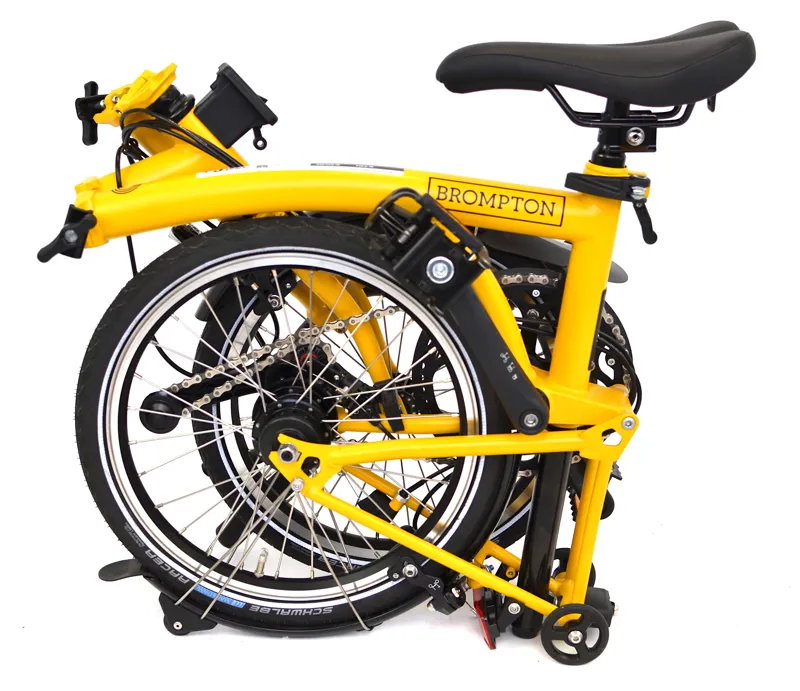 Ex Demo Brompton M12L C Line 12 Speed 2025 Folding Bike - Bumblebee Yellow-5