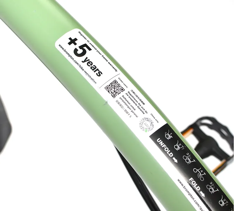 Ex Demo Brompton 2024 C Line 6 Speed Folding Bike Mid Bar - Matcha Green-6