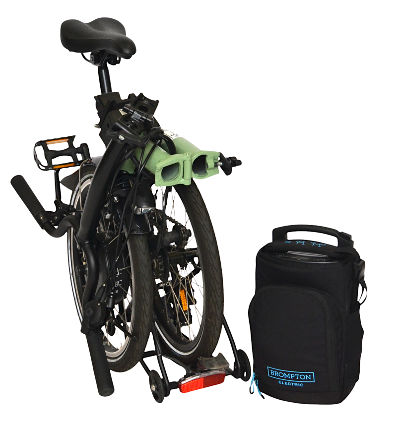 Ex Demo Brompton M4R C-Line Mid 4 Speed Electric Folding Bike Matcha Green-5