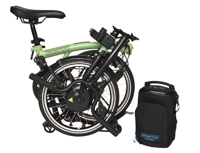 Ex Demo Brompton M4R C-Line Mid 4 Speed Electric Folding Bike Matcha Green-6