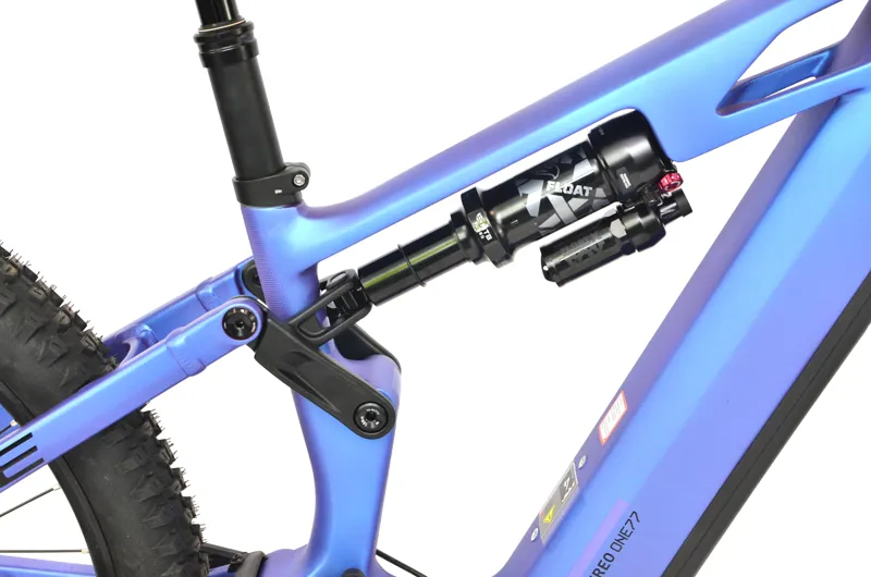 Nearly New Cube Stereo Hybrid ONE77 HPC SLX 800 2026 Electric MTB - Small - Blue Iris/Black-3