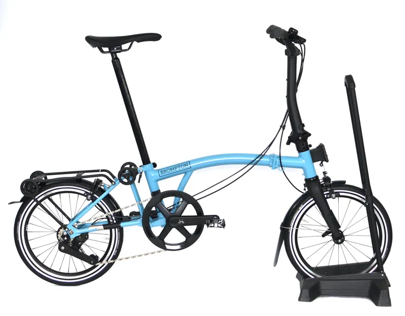 Ex Demo Brompton P line V2 4 Speed Mid Bar Superroll 2026 Folding Bike - Cloud