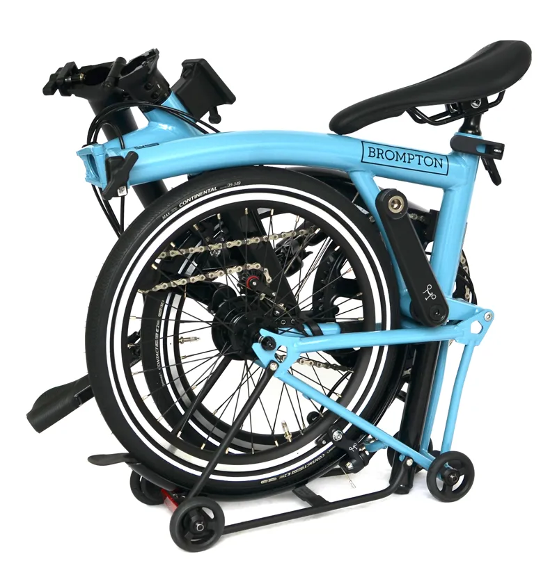 Ex Demo Brompton P line V2 4 Speed Mid Bar Superroll 2026 Folding Bike - Cloud-3