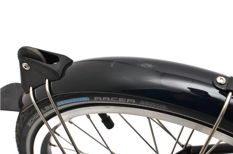 Nearly New Brompton C Line Explore 2024 High 12-Speed Electric Folding Bike - Ocean Blue - Ext.Post-1