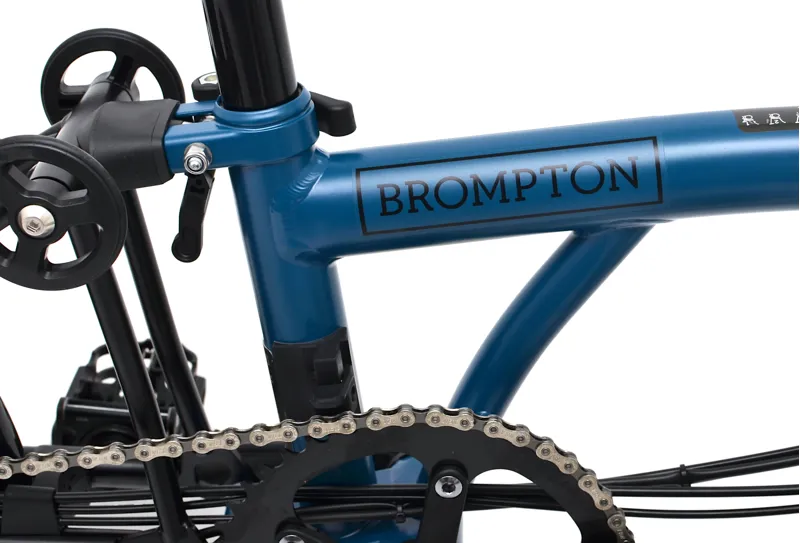 Nearly New Brompton C Line Explore 2024 High 12-Speed Electric Folding Bike - Ocean Blue - Ext.Post-3