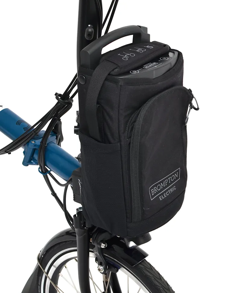 Nearly New Brompton C Line Explore 2024 High 12-Speed Electric Folding Bike - Ocean Blue - Ext.Post-4