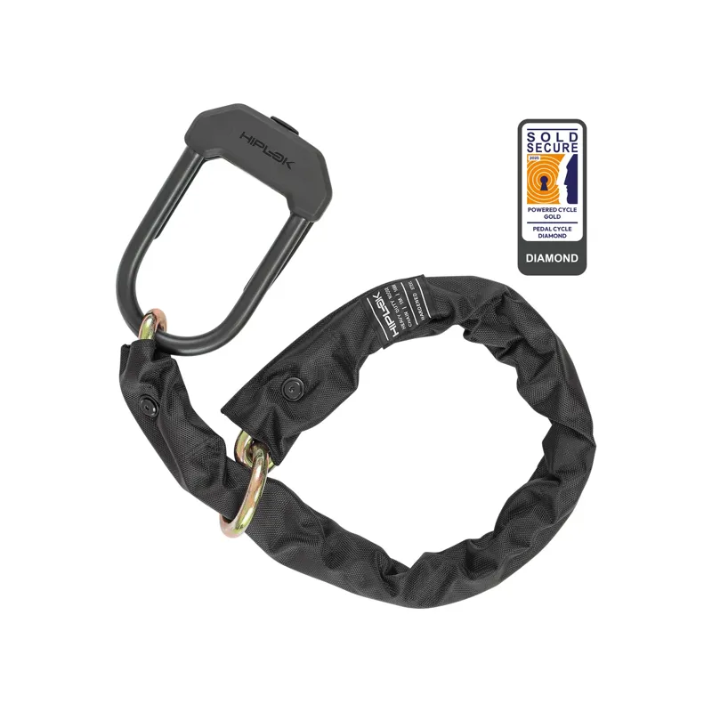 Hiplok DXXL D-Lock and Chain Combo - Black