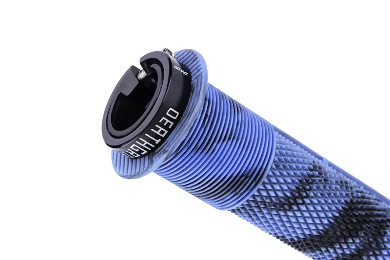 DMR DeathGrip 2 Flanged MTB Grips - Thin - Blue Marble-3