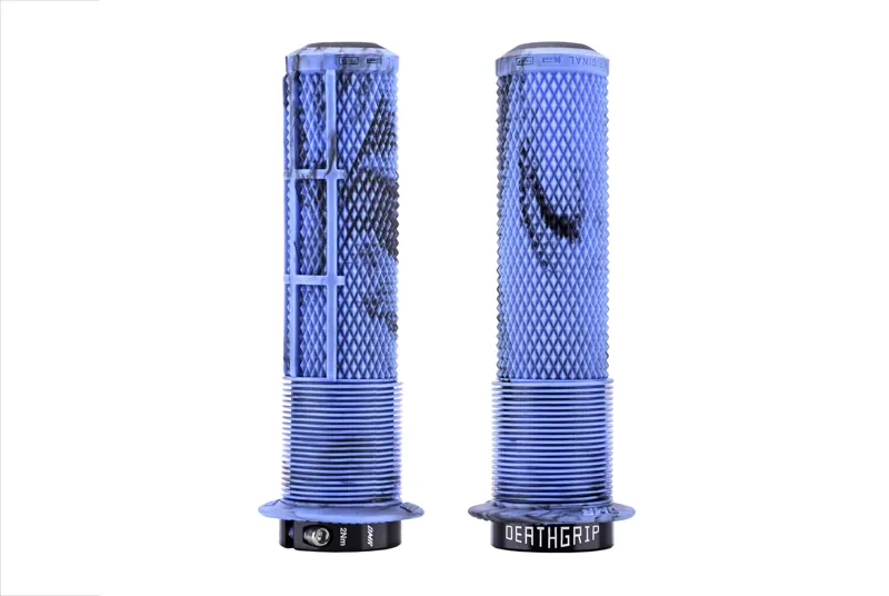 DMR DeathGrip 2 Flanged MTB Grips - Thick - Blue Marble