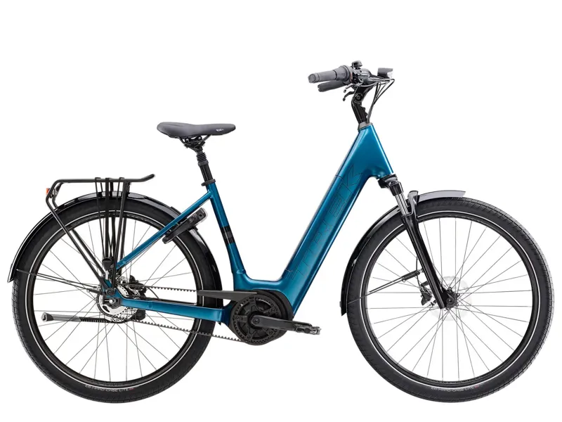 Trek District+ 3 Lowstep Belt 545wh 2026 Electric Hybrid Bike - Dark Aquatic