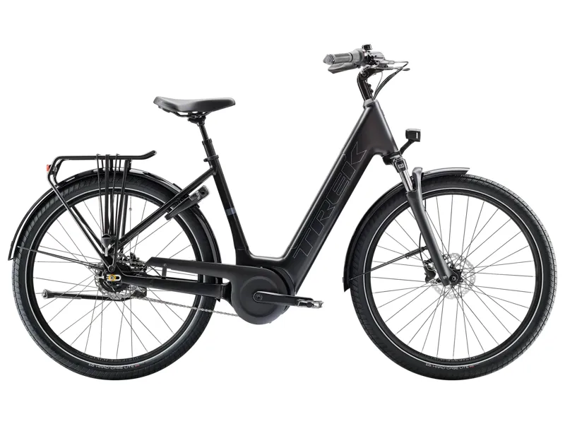 Trek District+ 4 Guard Lowstep Guard 400wh 2026 Electric Hybrid Bike - Black