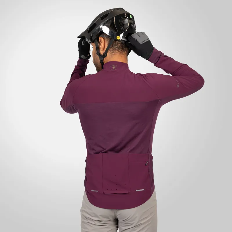 Endura GV500 Men's Long Sleeve Jersey - Aubergine-2