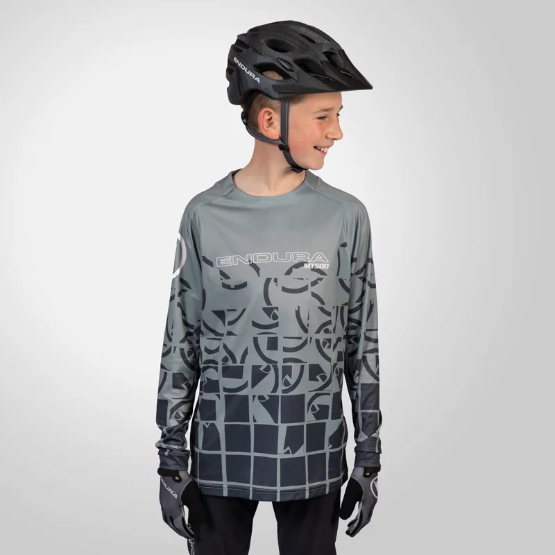 Endura MT500 Kid's Long Sleeve Jersey - Black-2