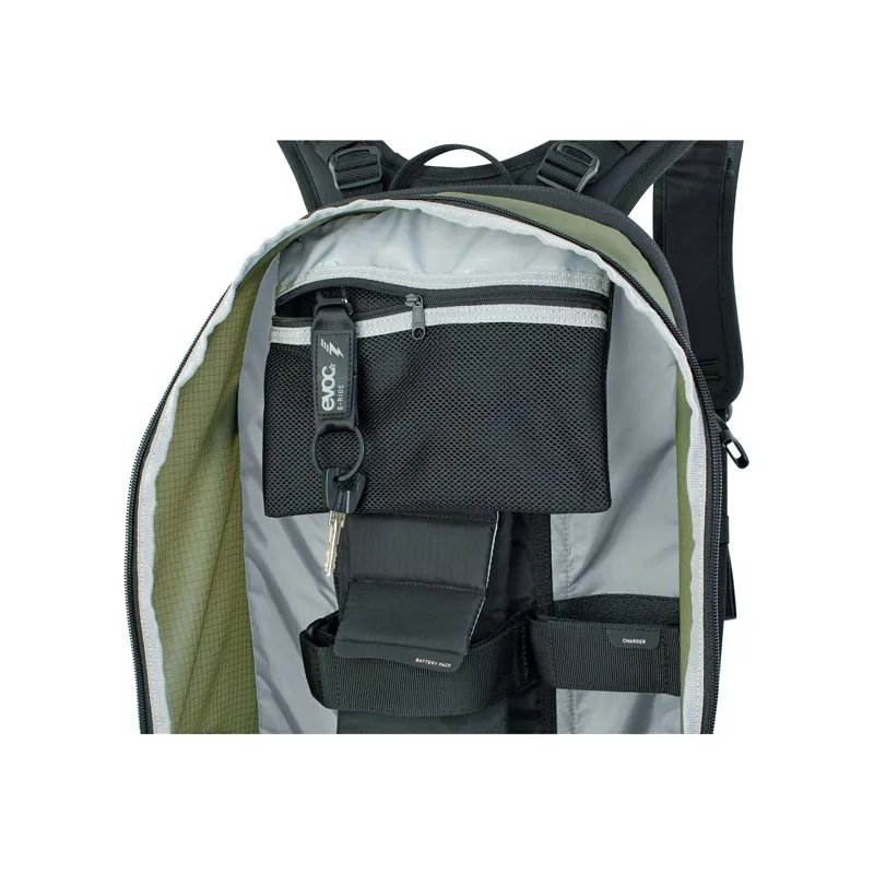 Evoc FR Tour E-Ride Protector 30 Litre Backpack - Dark Olive/Black-9