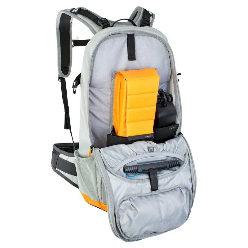 Evoc FR Enduro E-Ride Protector 16 Litre Backpack - Stone/Bright Orange-5