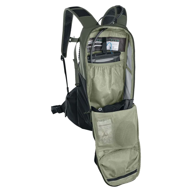 Evoc Ride Performance Backpack 12 + 2 Litre Bladder - Olive/Black-3