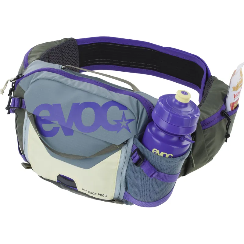 Evoc Hip Pack Pro 3 Litre + Hydration Bladder - Steel/Violet/Darl Olive-4
