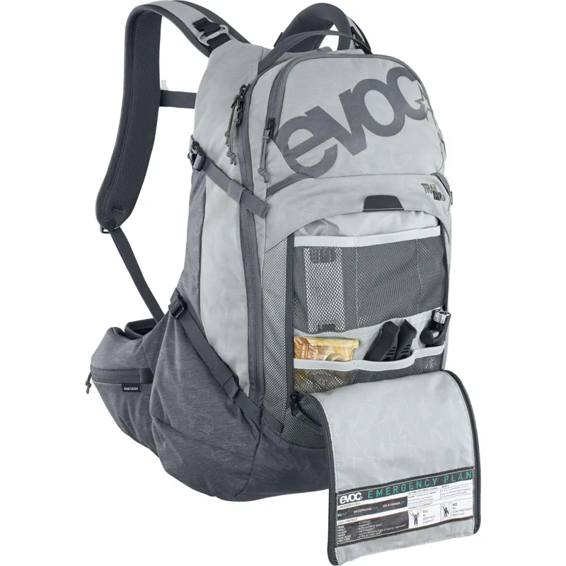Evoc Trail Pro Protector 26 Litre Backpack - Stone/Carbon Grey-6