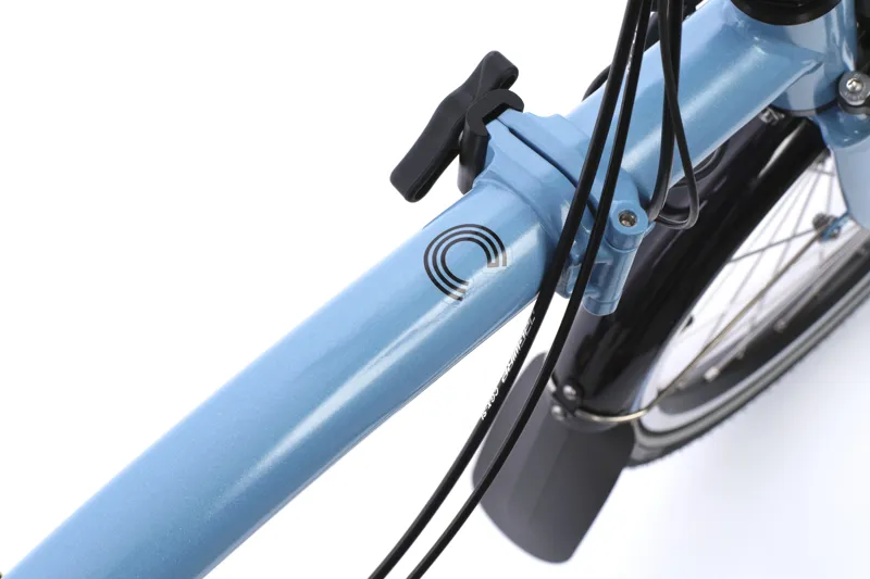 Brompton C Line 4 Speed Mid Bar 2026 Electric Folding Bike - Cloud Metallic-3