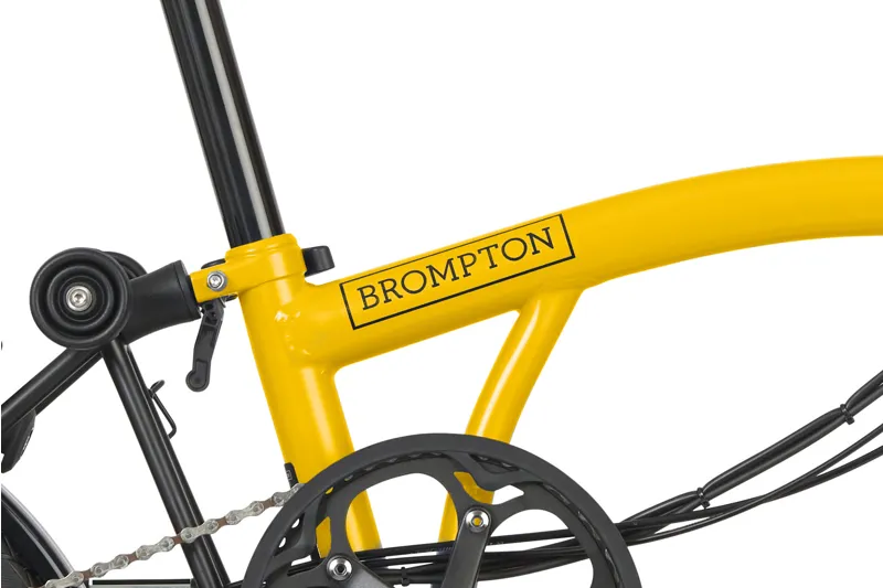 Brompton C Line Explore 2025 High 12-Speed Electric Folding Bike - Bumble Bee Yellow-5