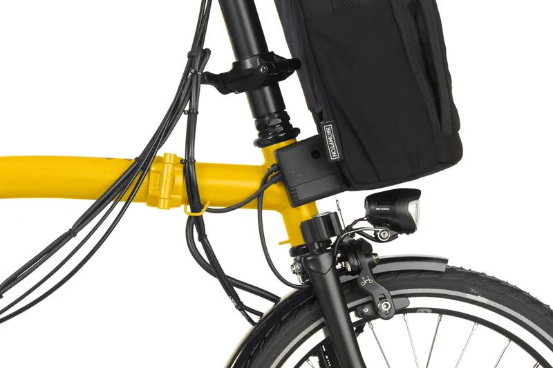 Brompton C Line Explore 2025 High 12-Speed Electric Folding Bike - Bumble Bee Yellow-6