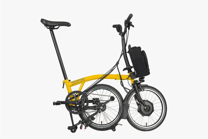 Brompton C Line Explore 2025 Mid 12-Speed Electric Folding Bike - Bumble Bee Yellow-3